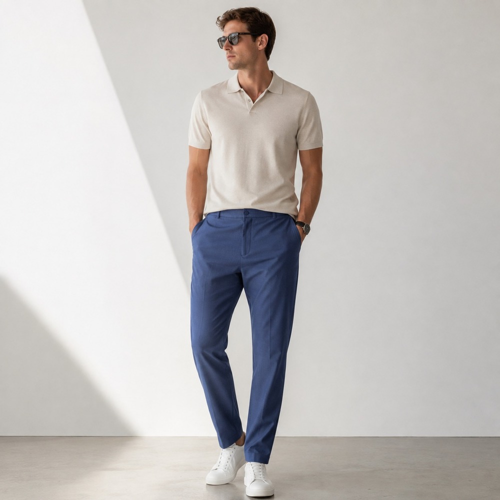 Theory Men Precision Ponte Pants XXL Blue Slim Stretch Performance Commuter